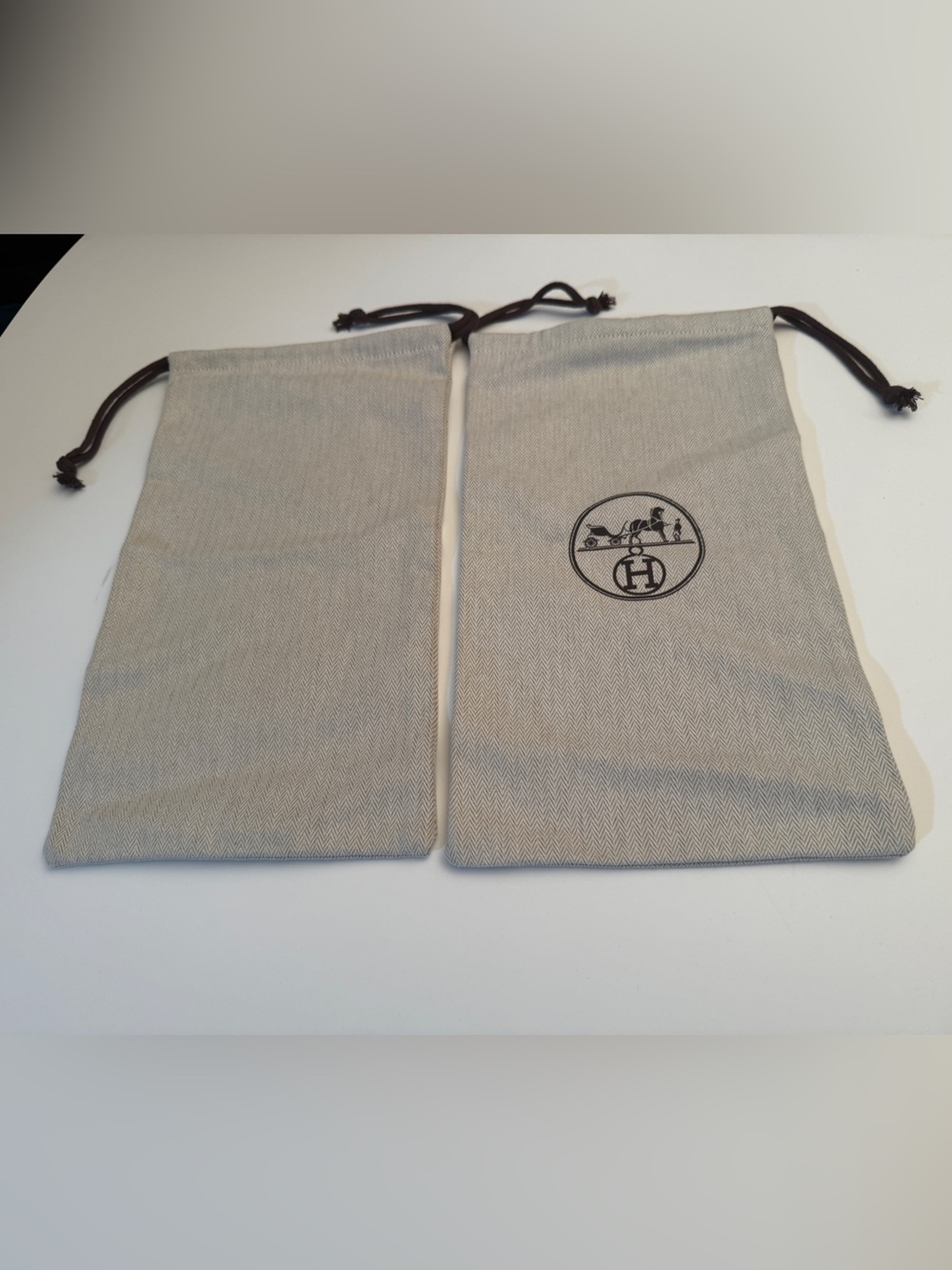 Genuine “Hermes”  2 dust bags  sz 13” x 7.5”